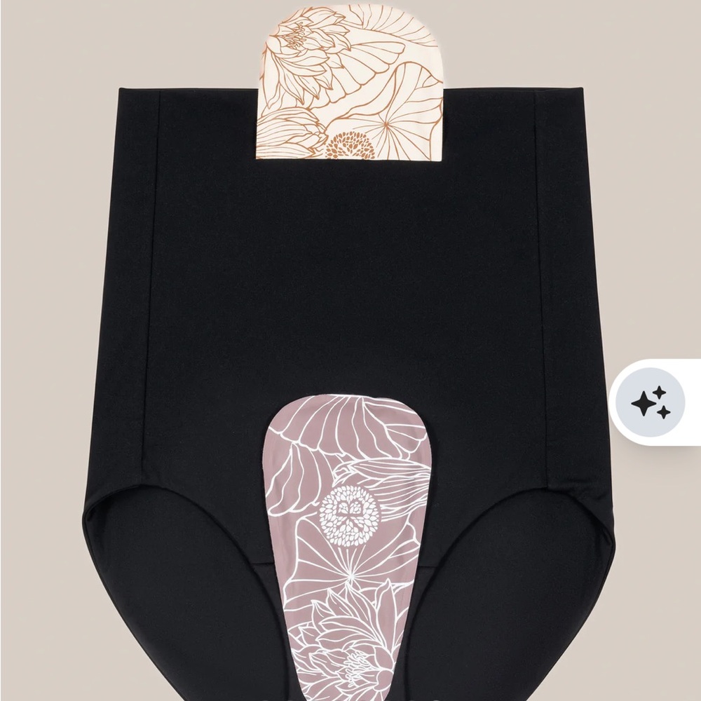 Kindred Bravely postpartum Black Panties with heating and cooling pads